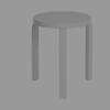 Stool 60 - White lacquered